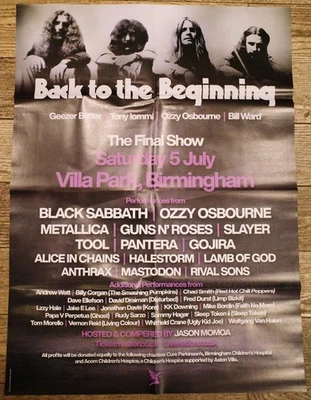 HUGE Original BLACK SABBATH Back to the Beginning Show POSTER 76 x 55.5cm AS NEW - Image 1 of 2