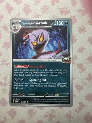 Team Rocket's Arbok Uncommon SV10: Destined Rivals 113/182 NM - Image 1 of 2