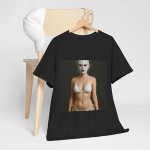 Pinhead As Sexy Lady in Bikini Cotton Tee Unisex T-Shirt Hellraiser Horror Hell - Picture 1 of 157