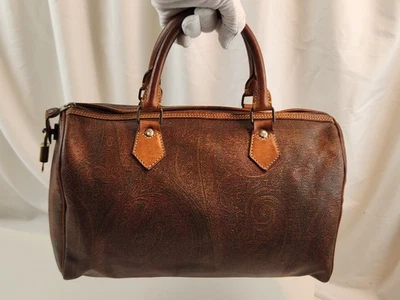 Authentic ETRO Paisley Boston Hand Bag with LV lock Speedy Small Jacquard Duffle - Image 1 of 4