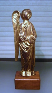 Metropolitan Museum of Art Reproduktion Erzengel Figur vergoldet Metall MMA - Bild 1 von 8