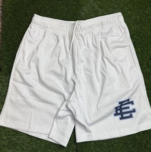 Eric Emanuel EE Basic Shorts White/Blue Size Large Brand New - Picture 1 of 5