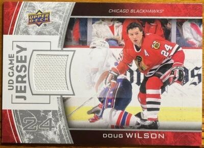 2013-14 Upper Deck UD Game Jersey Doug Wilson #GJ-DW Chicago Blackhawks - Image 1 of 2