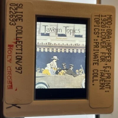 Edward Hopper “Tavern Topics Cover” 35 mm Diapositiva Artística Ashcan Escuela Realismo Foto 1 de 3