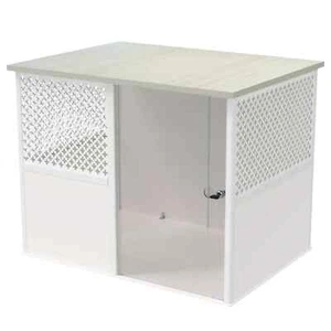 NIKO Pet Cat Dog House with a Lock Clear Door Sturdy Furniture - Gray - Picture 1 of 5