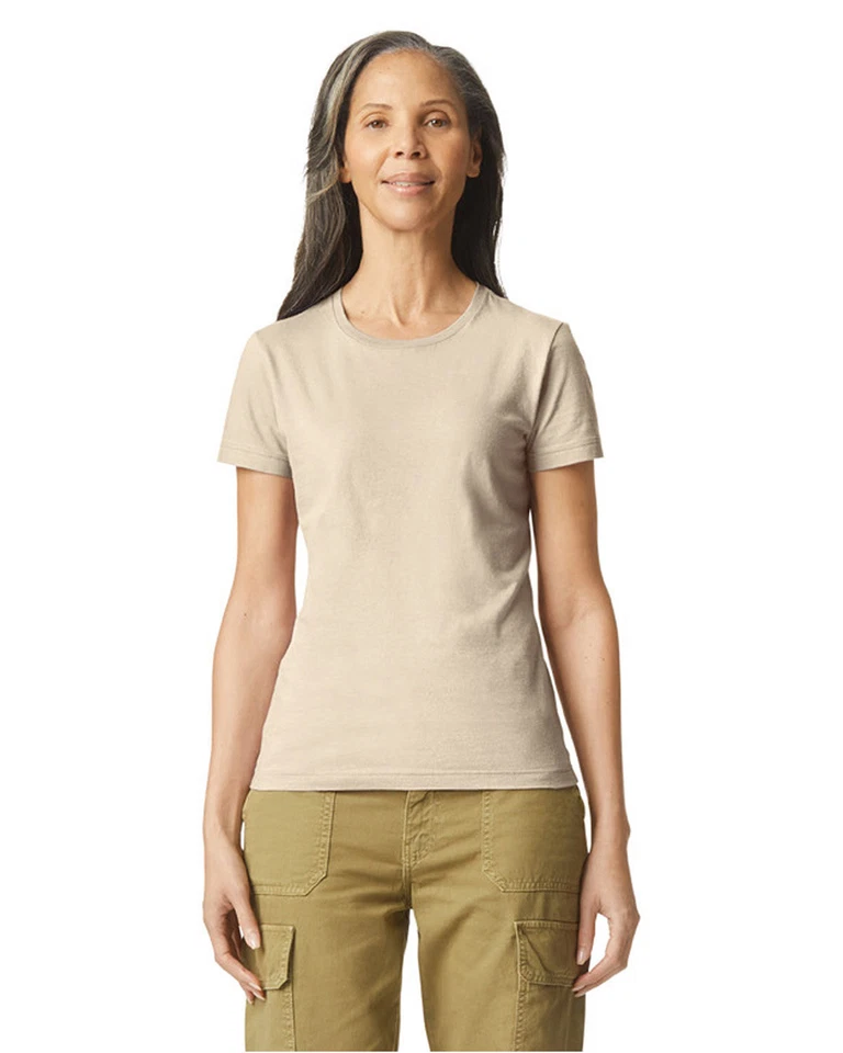 Gildan Damas Estilo Suave Ajustado Elegante Camiseta Informal Lisa - G640L Foto 1 de 1