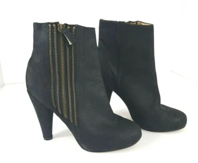 Botines de gamuza negros para mujer Cynthia Vincent Designer 7,5 Duke  Foto 1 de 4