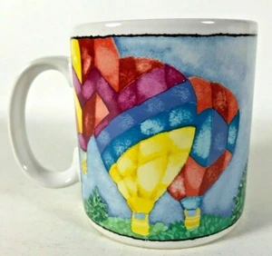 Happy Birthday Mug, Hot Air Balloon Coffee Mug, Russ Berrie & Co. i care - Picture 1 of 11