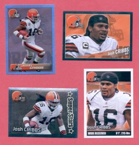 Lote de láminas adhesivas de 4 tarjetas Panini Josh Cribbs 2011-2012 Cleveland Browns - Imagen 1 de 1