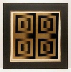 1973 ORIGINAL MODERN GEOMETRIC LITHOGRAPH "SPRING" PENCIL Sd by MYSTERY ARTIST  - Picture 1 of 12
