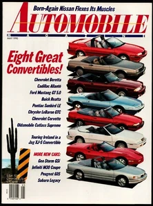 MAY 1990 AUTOMOBILE MAGAZINE, CONVERTIBLES, BERETTA, MUSTANG 5.0, CORVETTE - Picture 1 of 1