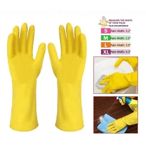 10 Pair Diswashing Gloves S M L XL Reusable Cleaning Gloves Latex Rubber Gloves - Picture 1 of 17