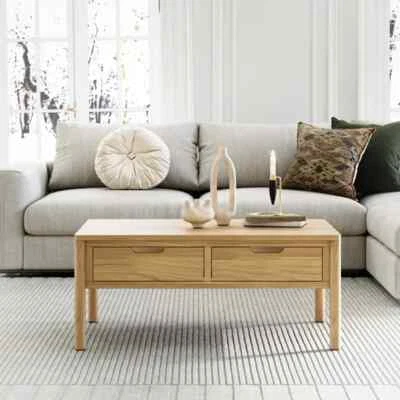 Velden Oak Modern Coffee Table – Light Oak Centre Table for Living Rooms - Image 1 of 4