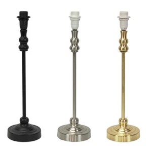 Metal Candlestick Stem Table Lamp Base Living Room Bedroom Bedside Lights - Picture 1 of 20