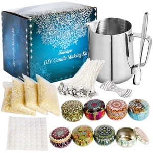123PCS DIY Candle Making Kit Candle Craft Tool Set Pouring Pot Wick Wax Gift AU - Picture 1 of 11