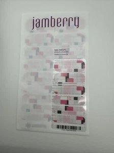 Jamberry Nail Wraps Mod Flair Full Sheet (pink Graphic/matte) - Picture 1 of 2