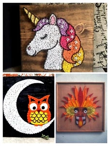 Cute String Art Unicorn, Owl, Mask Perfect Gifts To Kids Wall Decorations - Picture 1 of 5