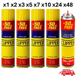 Clipper Universal Butane Gas Fluid Fuel Lighter Refill 300ML High Quality 1-48Pk - Picture 1 of 14