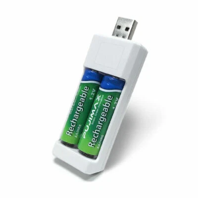 2Slots USB fast Battery Charger for  AA AAA NiCad NIMH 1.2V Rechargeable Battery - Image 1 of 4