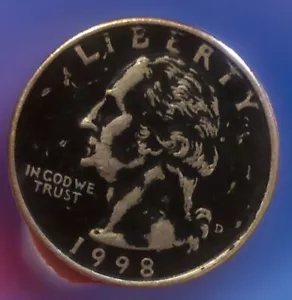 1998 D Washington Quarter Black Beauty Error  - Picture 1 of 2