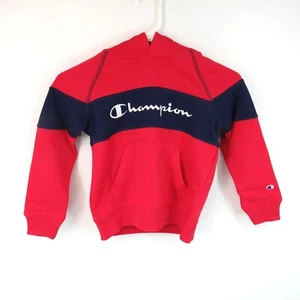 Champion Boys Red Blue Hooded Sweatshirt M (8) NWT $40 - Picture 1 of 3