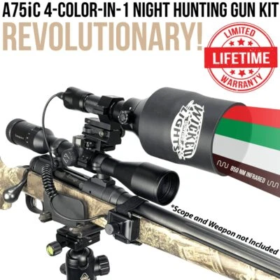 Wicked Lights A75iC 4-Color-In-1 Night Hunting Light Kit for coyote hog predator