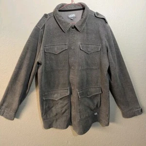 Chaqueta VANS Para Hombre Grande Gris Espiga Calavera Botón Cuello Bolsillos - Imagen 1 de 10
