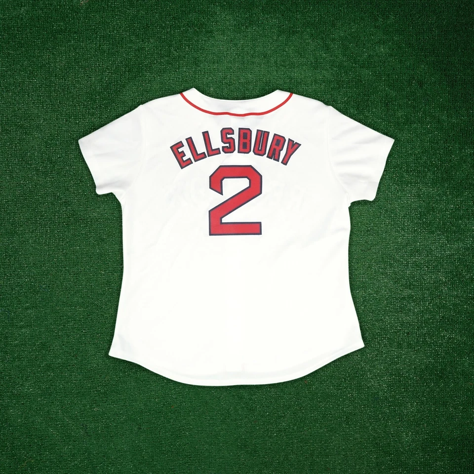 Camiseta deportiva blanca para mujer Jacoby Ellsbury Majestic Boston Red Sox Foto 1 de 4