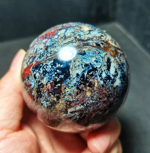 RARO 374,7 g Natural Hermosa Namibia "Pitersite" Piedras Preciosas Bola Curación WD1769 - Imagen 1 de 13