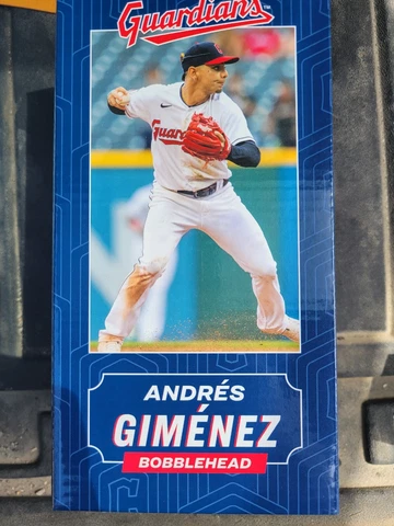 ANDRES GIMENEZ CLEVELAND GUARDIANS BOBBLEHEAD 6-24-23 SGA NIB! BRAND NEW Cover