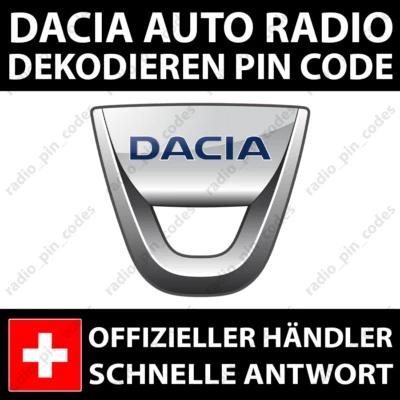 DACIA RADIO DEKODIEREN PIN CODE DOKKER DUSTER JOGGER LODGY LOGAN MCV SANDERO - Bild 1 von 4