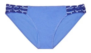 Pantillas de bikini anudadas de algodón Victoria Secret azul cita talla M ~ difícil de encontrar - Imagen 1 de 1