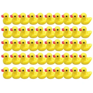 Mini Ducks Bulk Resin Yellow Duck Figurines for Micro Fairy Garden Landscape - Picture 1 of 16