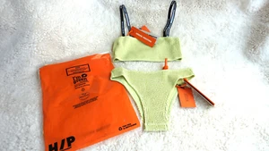 HERON PRESTON - Bandeau Bikini Set Swimsuit - Lemon Yellow - S Size -NWT - Picture 1 of 5
