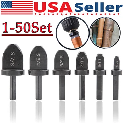 Swaging Tool Drill Bit Set Air Conditioner Copper Pipe Flaring Tube Expander LOT