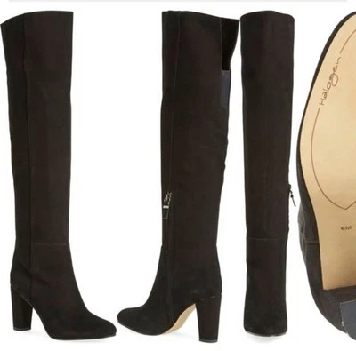BOTAS HALÓGENAS NOBLES DE GAMUZA NEGRAS POR ENCIMA DE LA RODILLA ~ 9M Foto 1 de 4
