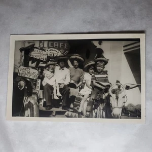 Familienurlaub Tijuana Mexiko Neujahr 1951 Burro Vintage RPPC Souvenir Postkarte - Bild 1 von 2