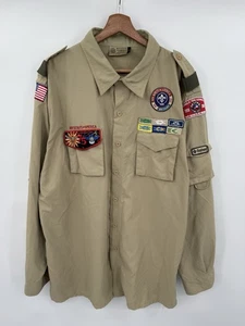 Boy Scouts of America Men’s Uniform Shirt Long Sleeve Supplex Nylon Size XL - Picture 1 of 7