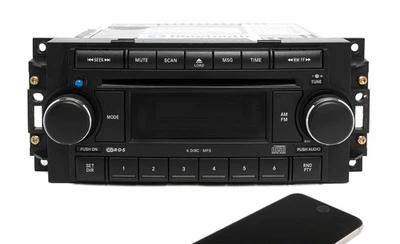 Jeep Chrysler Dodge 2004-10 AM FM 6 discos CD con Bluetooth Music RAQ - P05091720AD Foto 1 de 4
