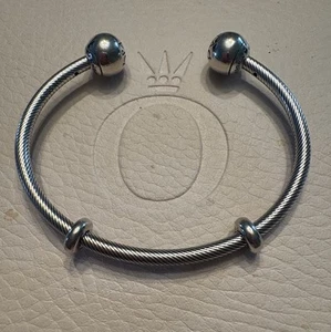 Auténtico Pandora Momentos Serpiente Cadena Estilo Brazalete Abierto Pulsera Talla 1 RARO DIFÍCIL DE ENCONTRAR - Imagen 1 de 8