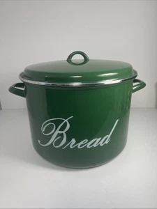 Judge - De colección - Cubo de pan grande esmaltado verde - Manijas de almacenamiento de cocina - Imagen 1 de 9