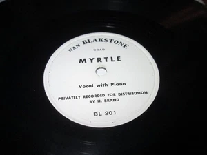 NAN BLAKSTONE MYRTLE / STARDUST 10" 78 RPM EX- US PRIVATE PRESS - Picture 1 of 2
