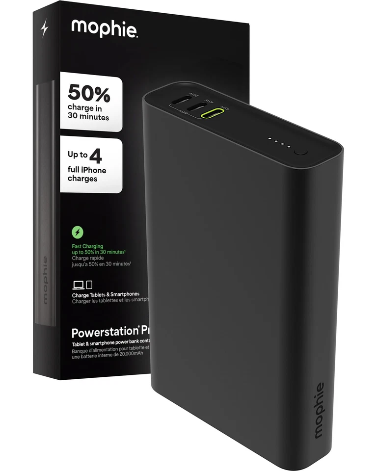 Mophie Powerstation Pro 20 000mAh Power Bank (PS-2025-20K) - Black