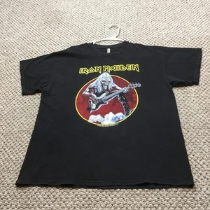 Vintage Iron Maiden Shirt Mens XL Black 2004 Eddie Bassist Band Metal Rock 2000s - Picture 1 of 12