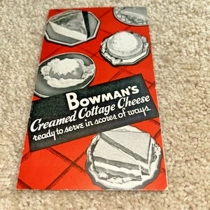 1950s BOWMAN DAIRY Company CHICAGO - Creamed Cottage Cheese Brochure - Picture 1 of 3