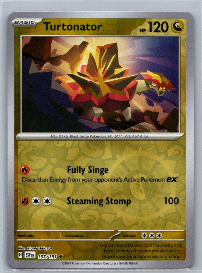 Turtonator 137/191 Reverse Holo SV08: Surging Sparks NM Uncommon - Image 1 of 1