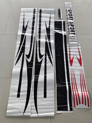 6Pcs Stickers Decals Car Auto Side Body Window Racing Sports Stickers Vinyl Trim - Изображение 1 из 4