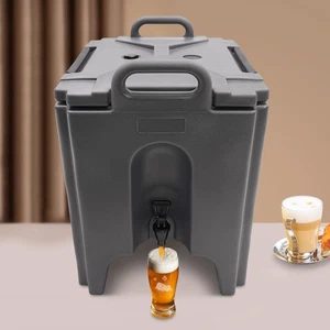 Isolierter Getränkespender Tragbar Thermogetränke Servierer mit Griffen Neu - Bild 1 von 19
