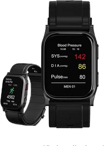 FDA zugelassene präzise Blutdruck Smartwatch Bluetooth SpO2 SCHWARZ - Bild 1 von 10