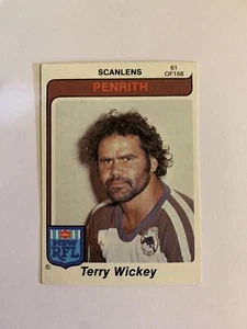 1980 SCANLENS RUGBY LEAGUE CARD # 61 Terry Wickey Penrith Panthers - Picture 1 of 2